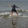 Myrthe skimming a wave @ Haamstede 09.11.03
