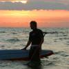 Henri Duijsters & the 12'2 paddleboard in the sunset @ da Brouwersdam