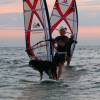 Pepper windsurfing @ da sunset @ da Brouwersdam