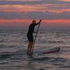 Arjen stand up paddle surfing @ sunset @ da Brouwersdam
