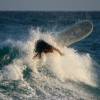 Zed Layson ripping his Meyerhoffer 9'2 @ Surfers Point Barbados