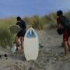 Da preperations for an autumn (09.11.03!) skimboardsession @ Haamstede Vuurtorenstrand