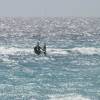 Kite boarder flying high @ Ocean Spray Barbados 11.01.04