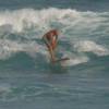 Arjen surfing his wooden longboard @ Ocean Spray 18.02.04