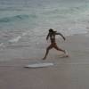Myrthe running @ Silver Rock Beach 24.02.04