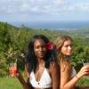 Da flowergirls having a fruitpunch @ Barbados highest point 26.02.04