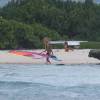 Brian Talma launching his Starboard @ Ocean Spray @ Barbados 27.01.05