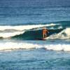 Arjen in headhigh surf @ Ocean Spray Barbados 17.02.05