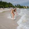 Myrthe skimboarding @ Sandy Beach Barbados 05.06.05