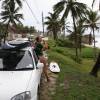 Myrthe being thirsty after a surfsession @ Bathsheba 07.06.05