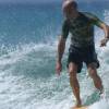 Arjen surfing his 7'7 McTavish @ Maycock's Barbados