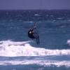 Giampaolo de Carolis flying his kiteboard @ Ocean Spray Barbados 2002