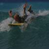 Arjen trying to catch a wave @ Maycocks Barbados
