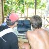 Da boyz checking da pics@ Seascape Beach House Barbados