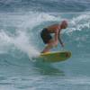 Arjen riding his 7'7@Seascape Beach House Barbados