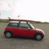 Probably the only dutch MINI with a surfboard on top!