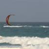 Kevin Talma testing his new 2007 Naish Boxer kite @ Long Beach Barbados