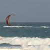 Kevin Talma testing his new 2007 Naish Boxer kite @ Long Beach Barbados