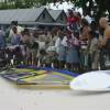 Barbados schoolchildren admiring Brian's new sail @ Sandy Beach