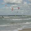 Windsurfers and kiters on da water @ surf and Kite Event Brouwersdam 2002