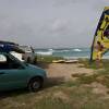 Brian getting ready for de action @ Surfers Point Barbados