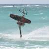 Kitesurfteacher Tony flying one handed @ Silver Rock Beach Barbados
