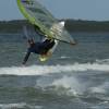 Arjen jumping one-handed @ da Surf & Kite Event Brouwersdam 2002