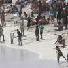 Boys playing beachcricket @ Watermen Festival 2007