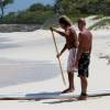 Brian Talma teaching Arjen how to paddle surf @ de Action Beach Silver Sands