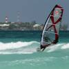 Arjen windsurfing @ Turtle Beach with South Point Lighthouse on the background