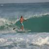 Brian sup surfing a nice barrel @ South Point Barbados