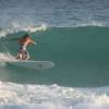 Kevin Talma riding a glassy barrel @ South Point Barbados