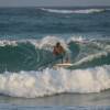 Brian Talma sup on  a nice wave 2@ South Point Barbados