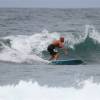 Arjen surfing his McTavish 9'1 @ Parlors Bathsheba Barbados