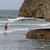 Arjen surfing @ Mushroom Rock Bathsheba Barbados