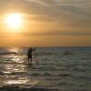 Henri stand up paddling against the sun @ da Brouwersdam