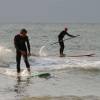 Patrick surfing Arjen paddling @ Vuurtorenpad Nieuw-Haamstede
