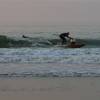 Arjen touching the buoy surfing his sup board @ da Northshore of Renesse