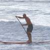 Arjen paddling out on his 12'2 SUP @ Seascape Beach House Barbados