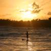 Arjen SUP in the sunset @ Surfers Point Barbados