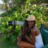 Photographer Ianthe hugging the camera @ Bathsheba Barbados