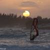 Arjen windsurfing in the sunset @ Silver Sands Barbados