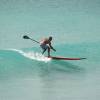 Arjen SUP surfing a wave @ Freights Barbados
