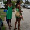 Da 'green' sistas ready for da Reef contest @ Bathsheba Barbados