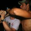 Raul being fed by his friend @ after surf party Reef Classic 2007 Barbados
