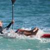 Barry Banfield trying out stand up paddle surfing @ Surfers Point Barbados