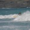 Longboarder riding a long wave 4 @ Long Beach