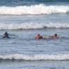 Arjen, Chicken, Paolo & Scot paddling out @ secret spot @ Barbados