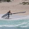 Arjen comming ashore @ Silver Rock Beach Barbados