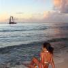 Adelimar enjoying a beautifull sunset @ the Westcoast of Barbados